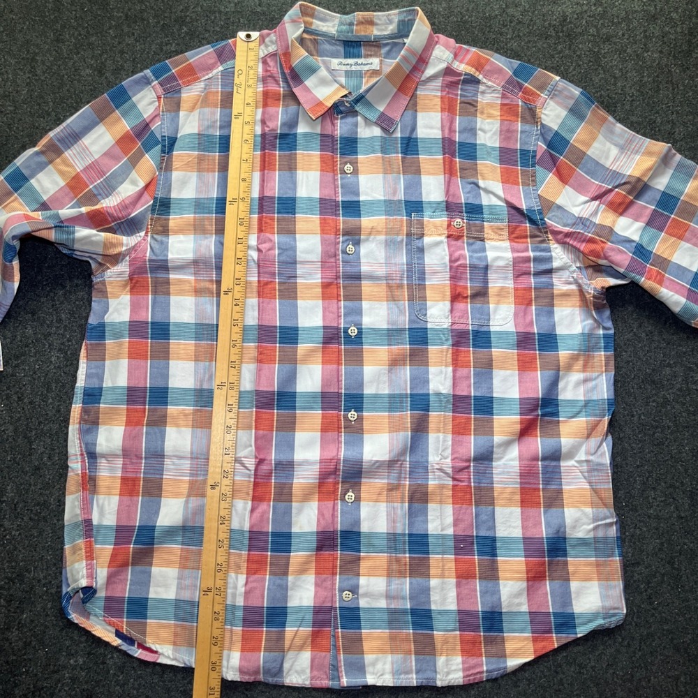 Tommy Bahama Button Up Shirt Mens 2XLT Multicolor Plaid Long Sleeve - Picture 6 of 6